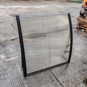 Split Panel Polycarbonate Awning with DIY Plastic Frame
