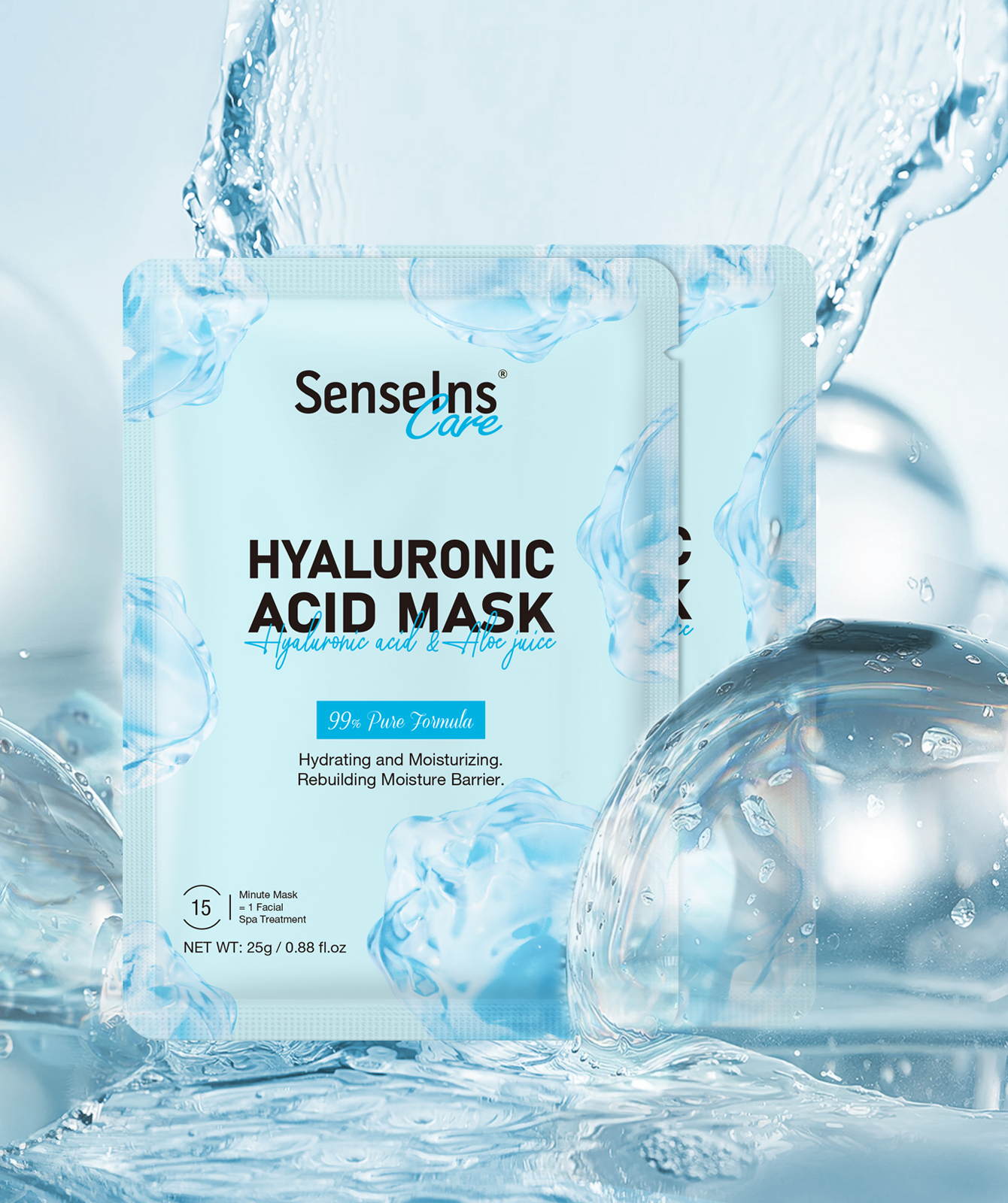 Wholesale Hyaluronic Acid Mask Organic Deep Nourishing Moisturizing Whitening Firming Fede Spots Facial Face Mask