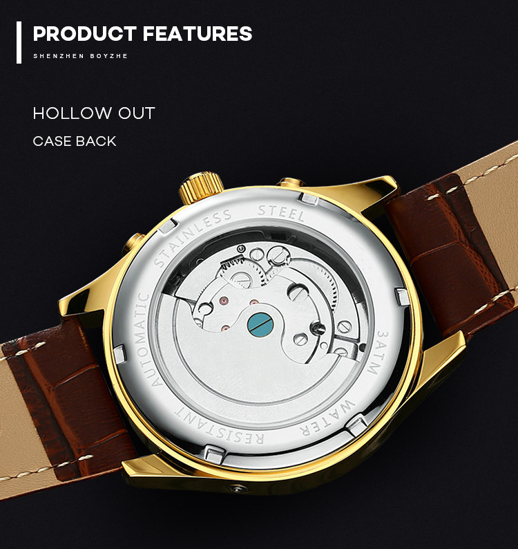 KINYUED Custom Logo Original Luxury Brand Automatic Mechanical Tourbillon Watch Men
