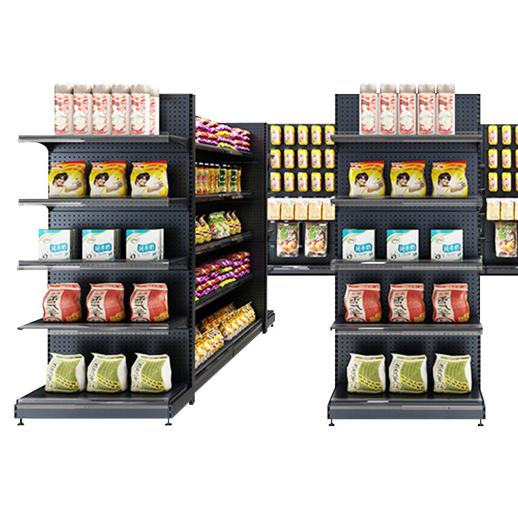Supermarket Gondola Display Shelving Convenience Store Goods Display Rack Shelving For Retail