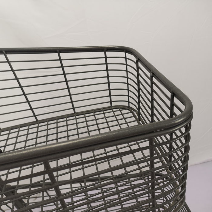 Three Baskets Lightweight Supermarket Shopping Cart 80L American Style