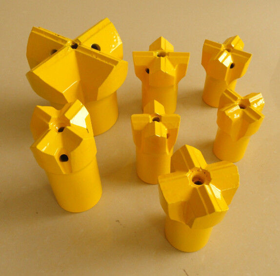 Small Hole Drilling Tools R25-51mm Threaded Cross Bits For Underground Coal Mining