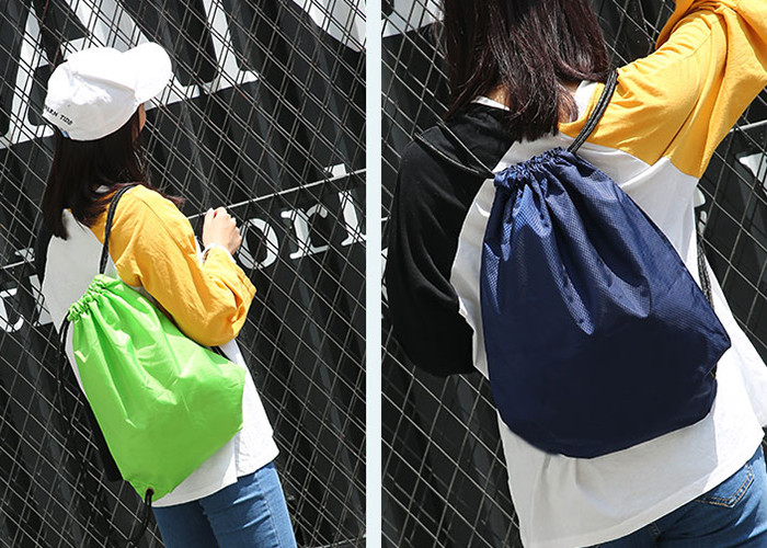 Waterproof Polyester Sports Backpacks Promotional Logo Print Muslin Material
