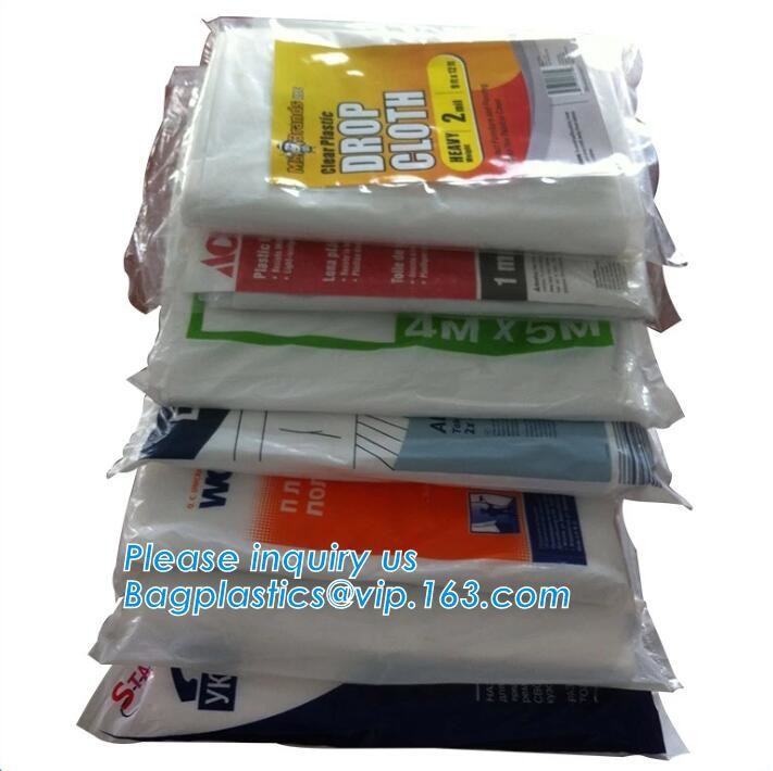 make to order painter drop dust sheet,dust proof transparent dust sheet cover made in china, transparent plastic cover s