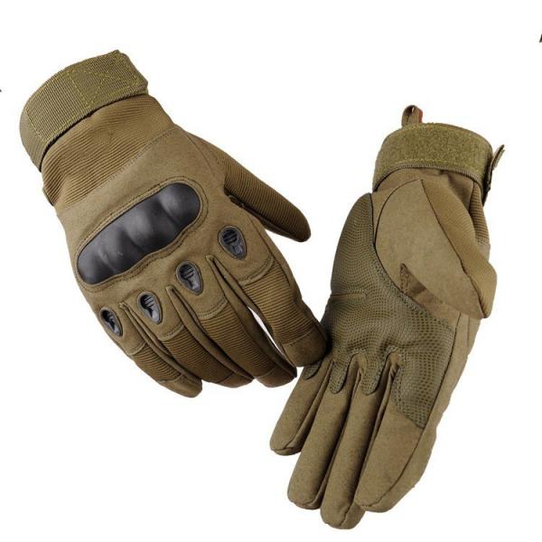 Full Finger Combat Tactical Gloves Khaki Outdoor Hiking Sport Hunting Training