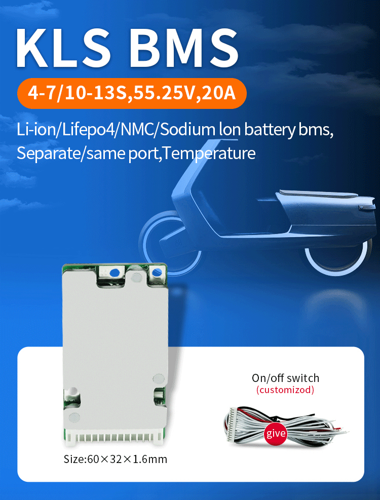 5A 20A Lifepo4 Li Ion Lto Battery BMS For Electric Sweeper & Electric Yachts