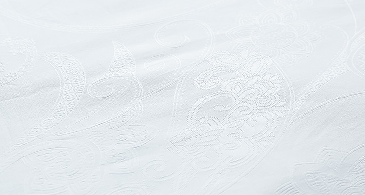 Cheap price jacquard bedding set custom ribbon hotel duvet cover set bed sheet