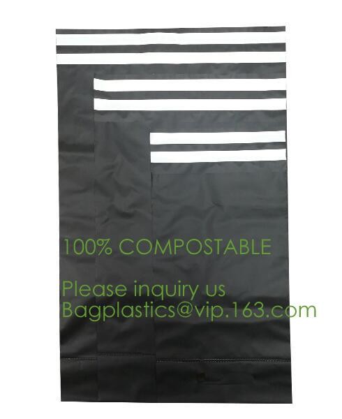 Compostable biodegradable packaging mailing bag with handle,Biodegradable compostable plastic courier shipping envelope