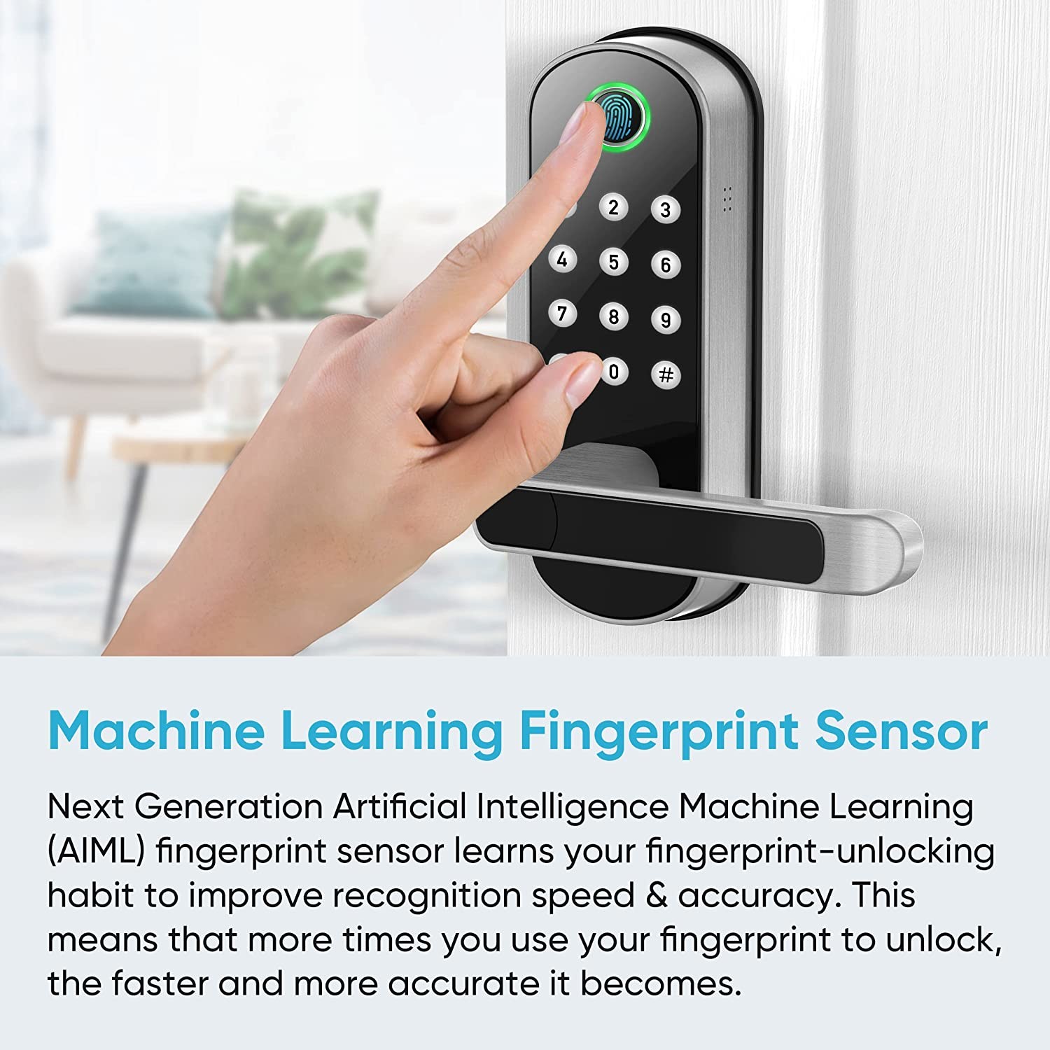 Waterproof Wifi Electrical Digital Tuya Smart Locks Fingerprint Smart Door Lock