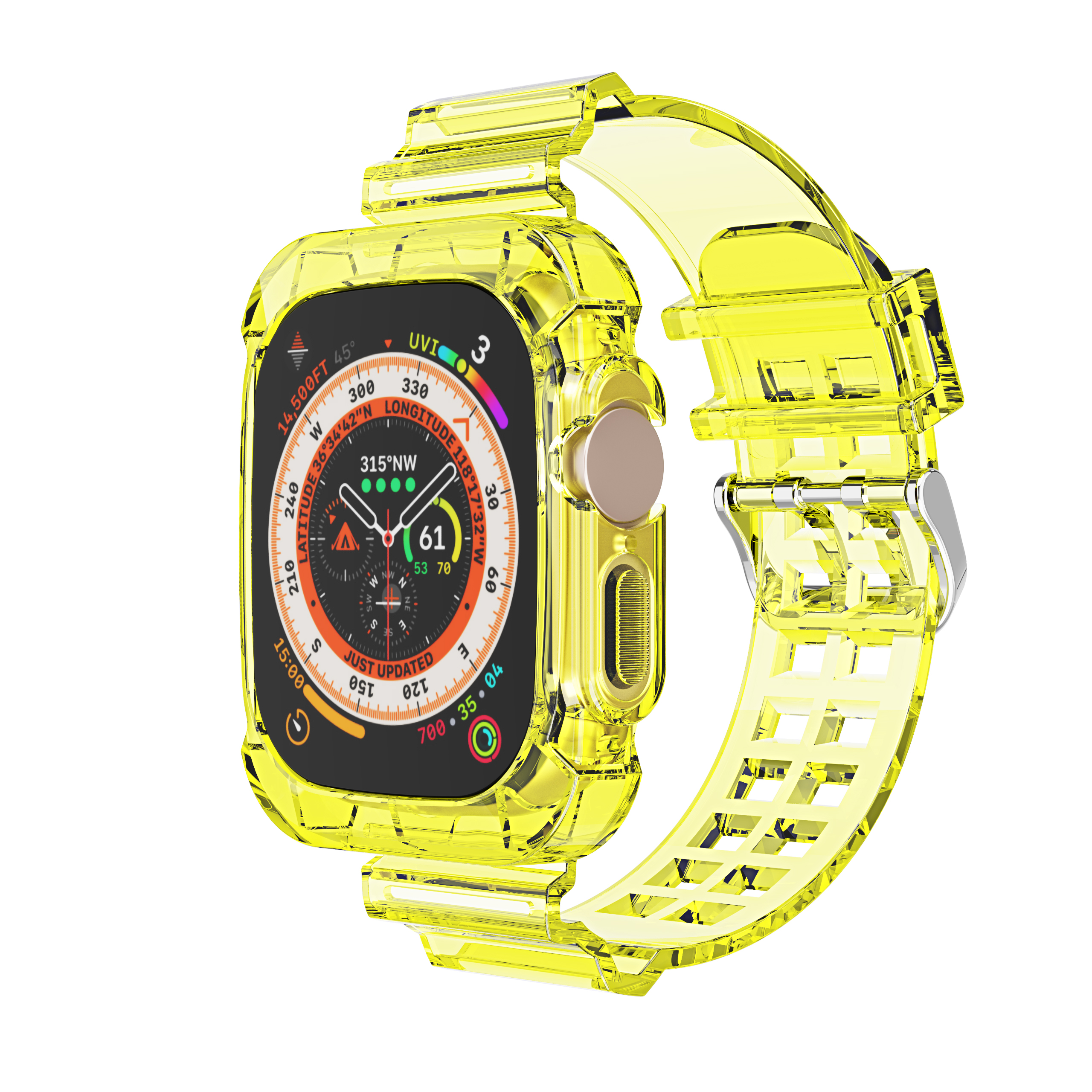 Private Mold Transparent Bands for I Watch 2 3 4 5 6 7 8 9 SE 11 Colors Smart Watch Band