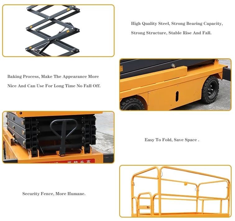 Handling Equipment 4Wheels Steering Self-Propelled Scissor Lift Platform Electric Aerial Work Platform