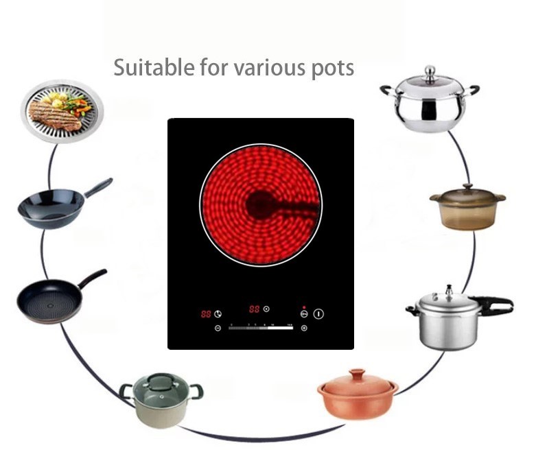 38x31cm 2KW Drop In Electric Ceramic Stove With Single Burner