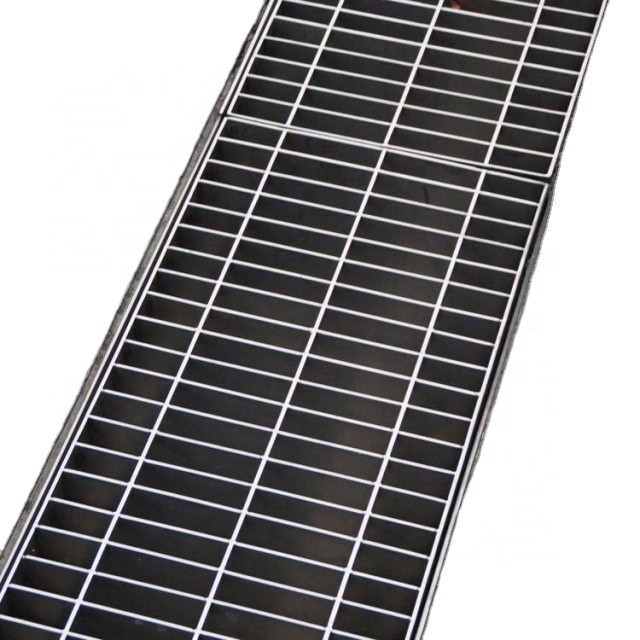 Untreated 253/30/100 Carbon Steel Grating Gutter Cover / Gutter Foot Pedal