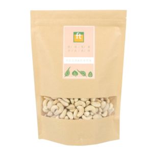 Stand up kraft paper bag with clear window cookies and nuts packing bag