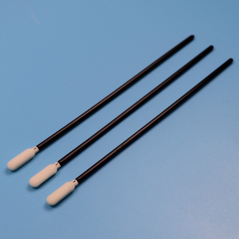 TX740 Lint Free 6.5" Long Black Handle Sponge Cleanroom Swab Car Cleaning Foam Swab