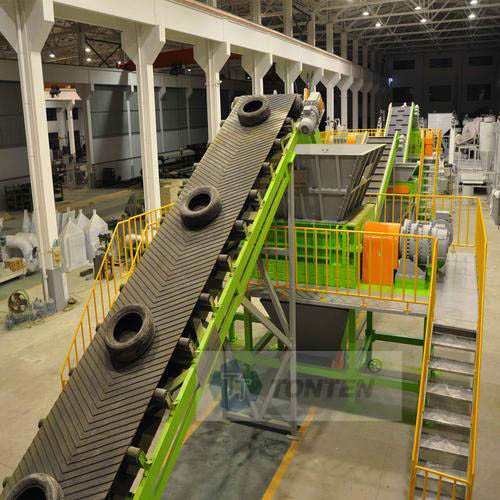Scrap Tire Rubber Recycling Equipment Shredder Recycling Granules Machine