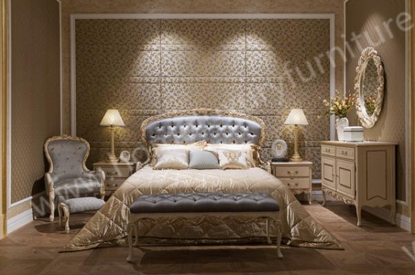 Hand Carved Furniture Bedroom classic luxury antique furniture High-Class