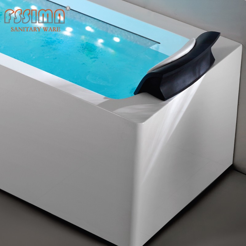 1.5m Indoor Outdoor Whirlpool Spa Bathtub Freestanding Portable Hydrotherapy Tub