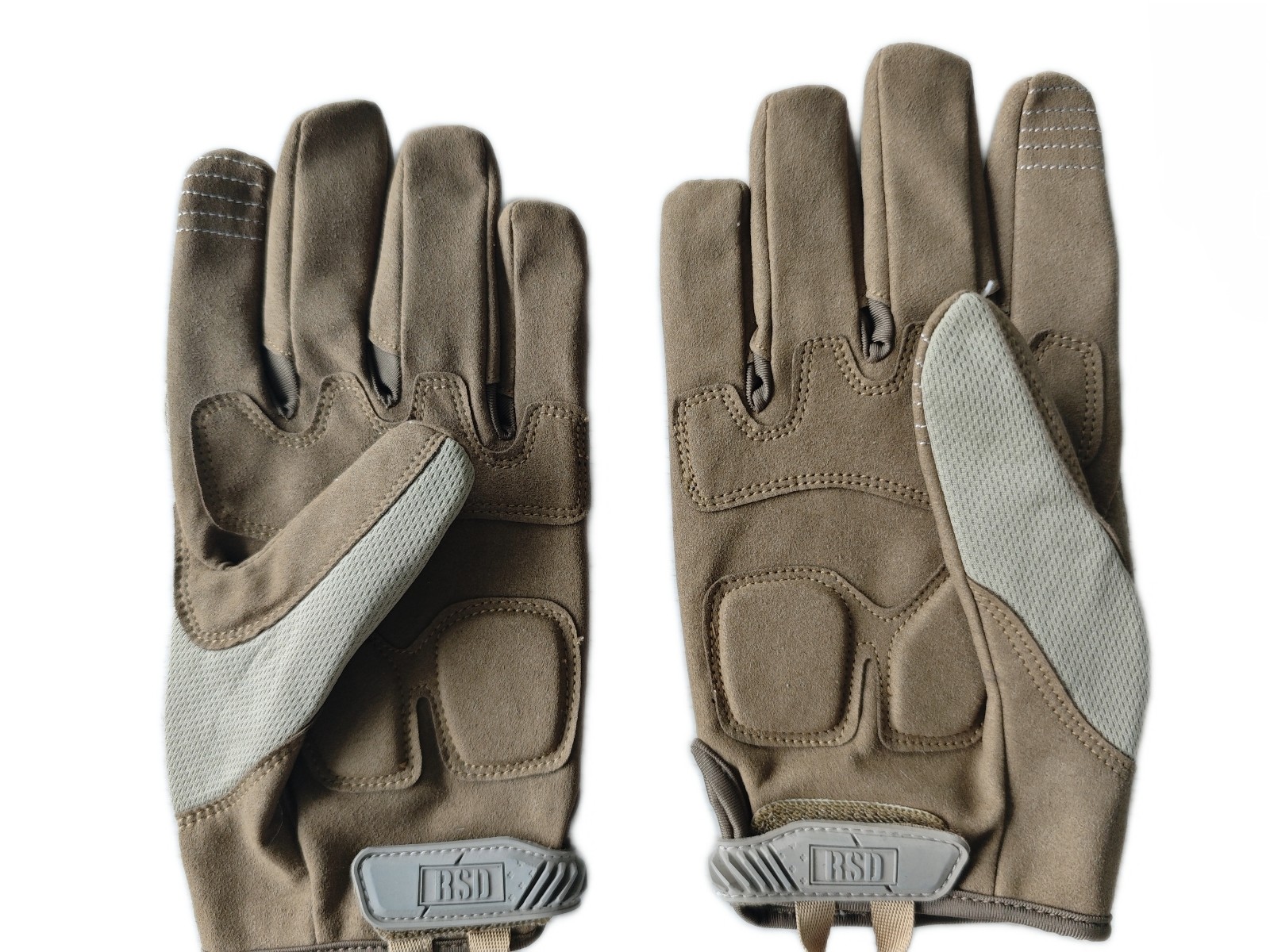 Tactical Brown Combat Gloves Durable Leather Reinforced Knuckle Protection