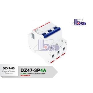 D Curve Overload Circuit Breaker 3 Pole 4 Amp Motor Starting Applications