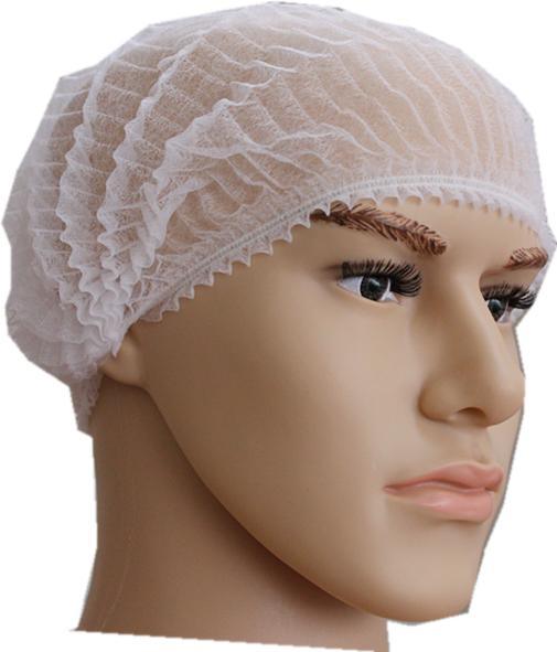 Non-Woven PP Single Elastic Disposable Strip Clip Mob Cap