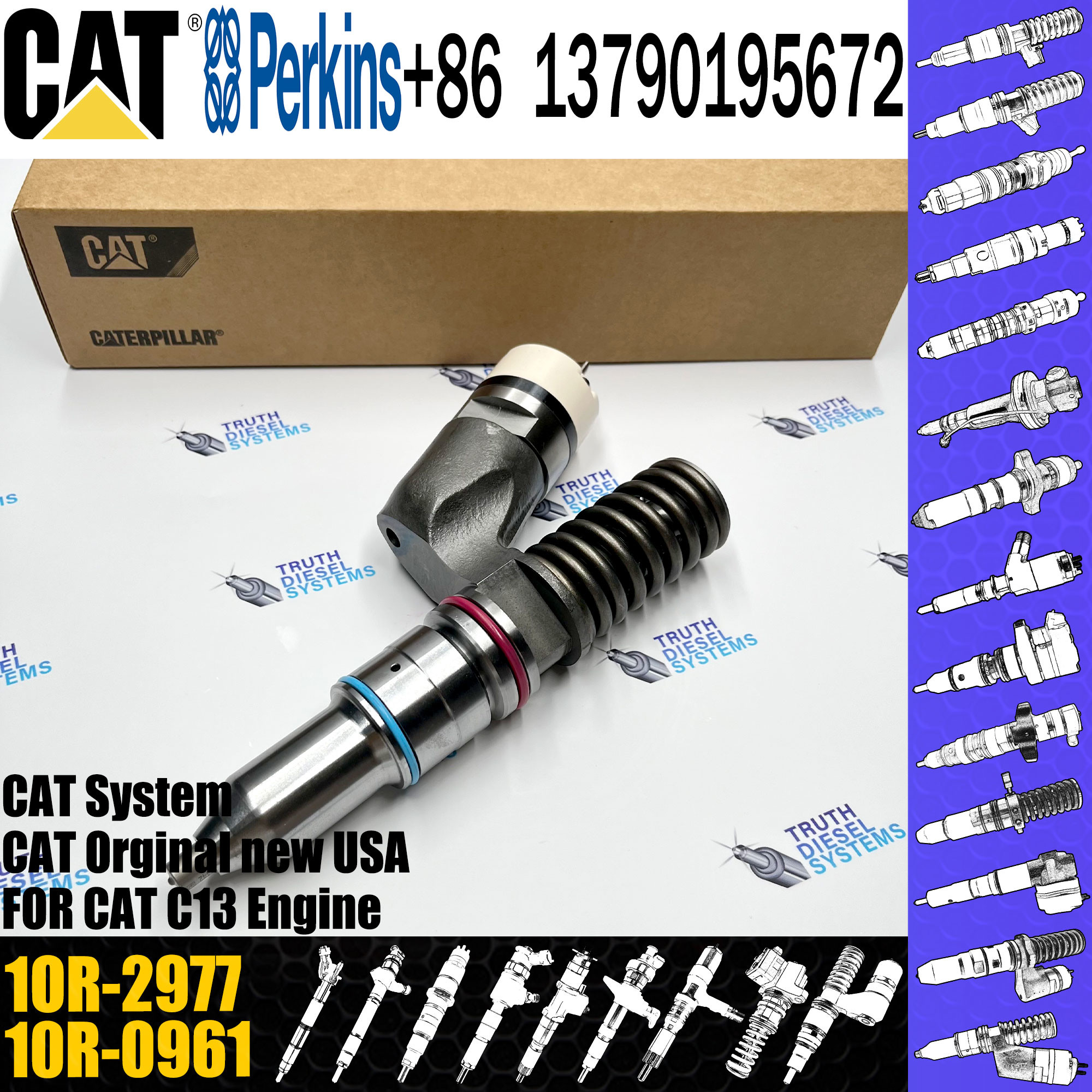 C13 C15 engine fuel injector 1OR-2977 332-1419 10R-1258 317-5278 212-3465 for CAT Excavator