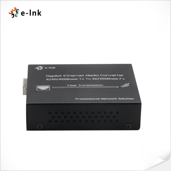 10/100/1000Base-T to 100/1000Base-F Gigabit Ethernet Fiber Media Converter SFP