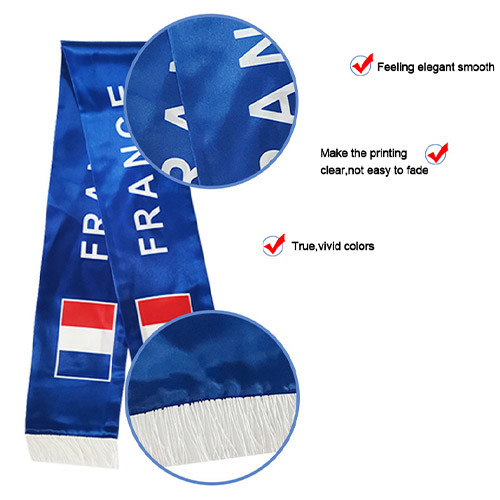 100% Polyester National Soccer Scarf Custom Apparel Accessories