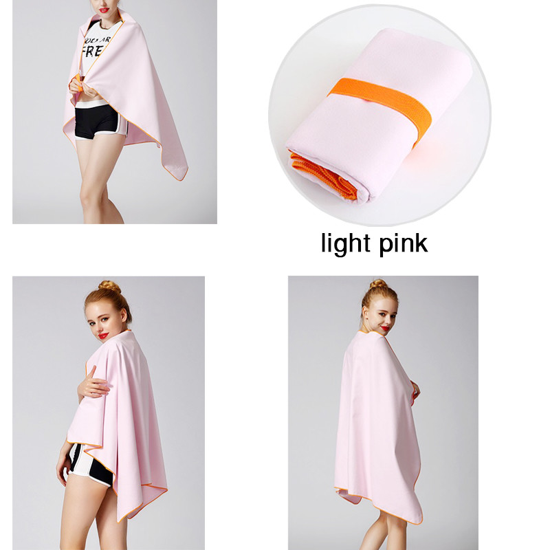 wholesale suede microfiber perfect travel sports towel custom printed logo