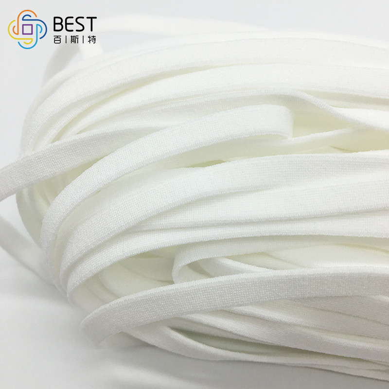 3.5mm 3mm Soft Round Elastic Cord For Face Masks Band Earloop White