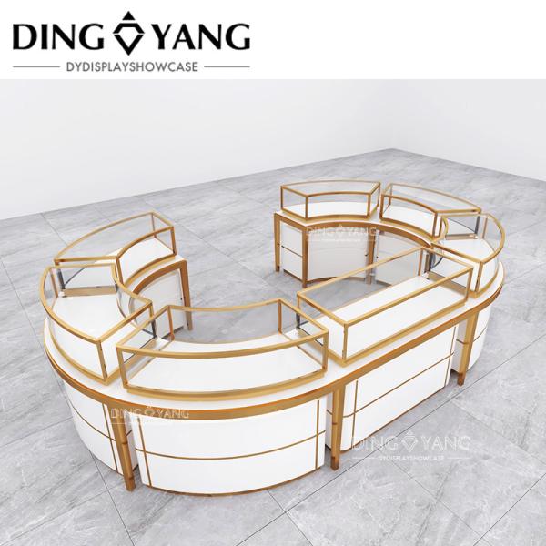 High End Big Center Island Showcase Jewelry Display Customize Factory, Offer One