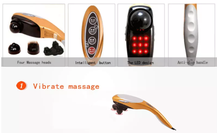 Intelligent Electric Rechargeable Magic Wand Massager Anti - Slip Percussion Massager