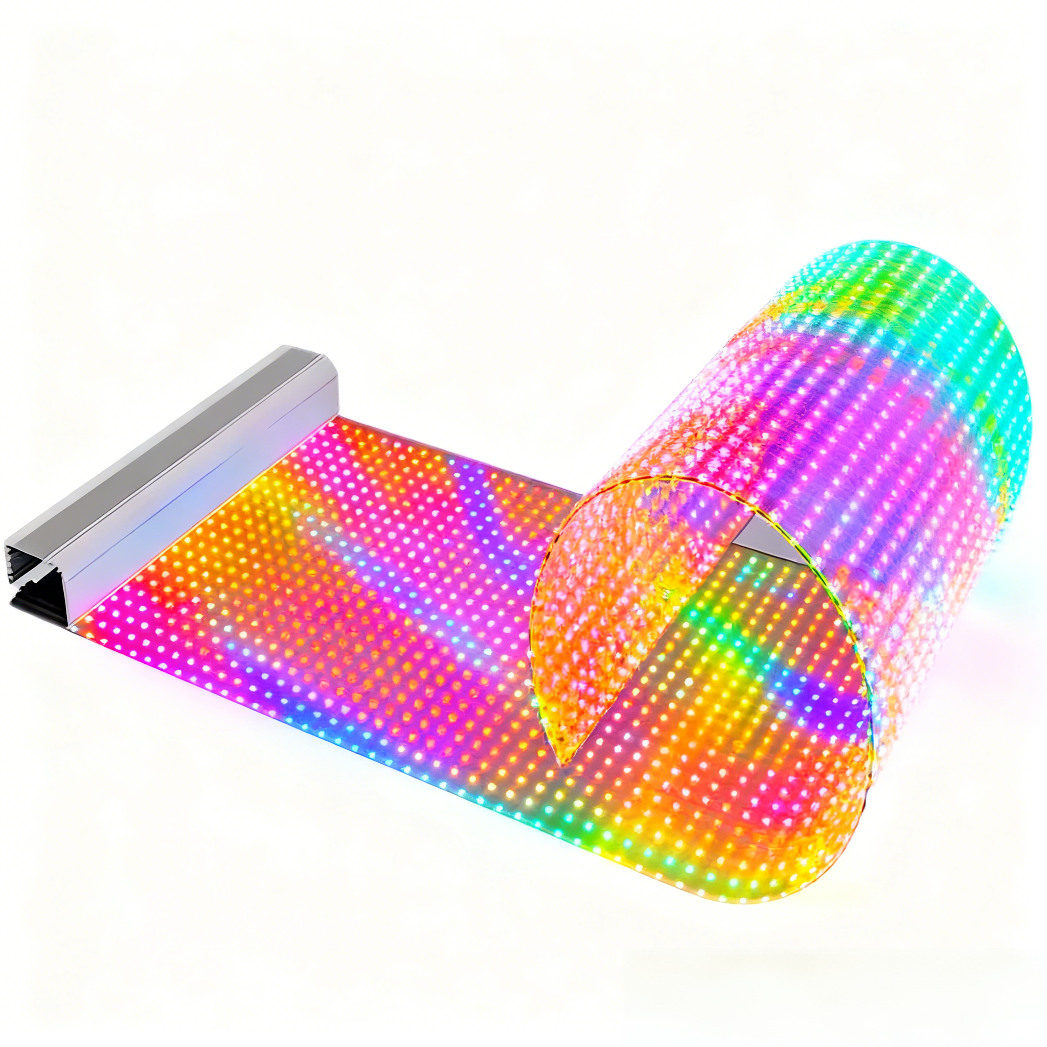 China Indoor P20 Ultra-Thin Transparent LED Film Display with 2500Nits Brightness 1000mm x 80mm Cabinet Size and 2 Years Warranty on sale