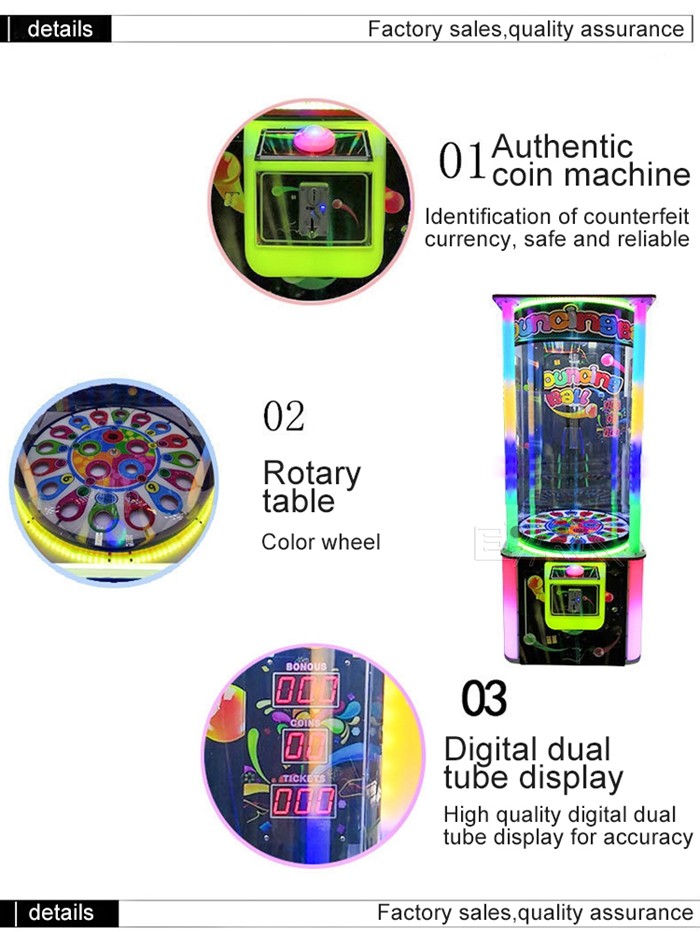 Children'S Paradise Fluorescent Bouncing Ball Game Of Chance Ticket Redemption Game