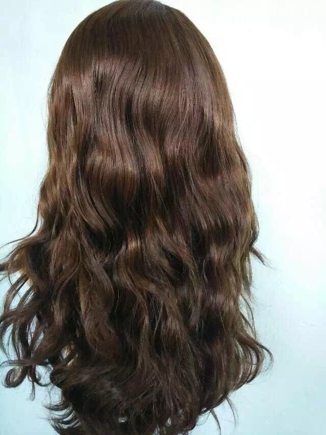12 Inches Wholesale Jewish Wigs European Human Hair Hair #6 Color Big Layer