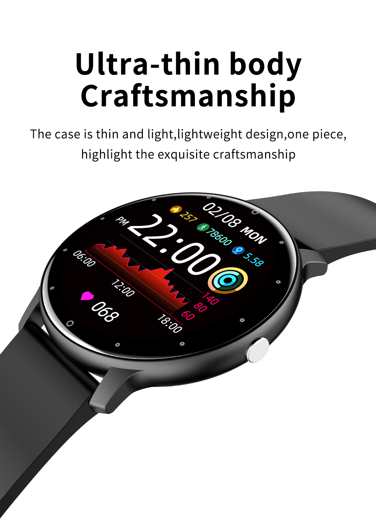 1.28inch IPS 240*240 Full Touch Smartwatch Exercise Sleep Monitoring