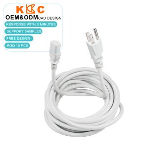 US to C13 Power Cord - NEMA 5-15P to IEC 320-C13 Cable for Computers, Servers &
