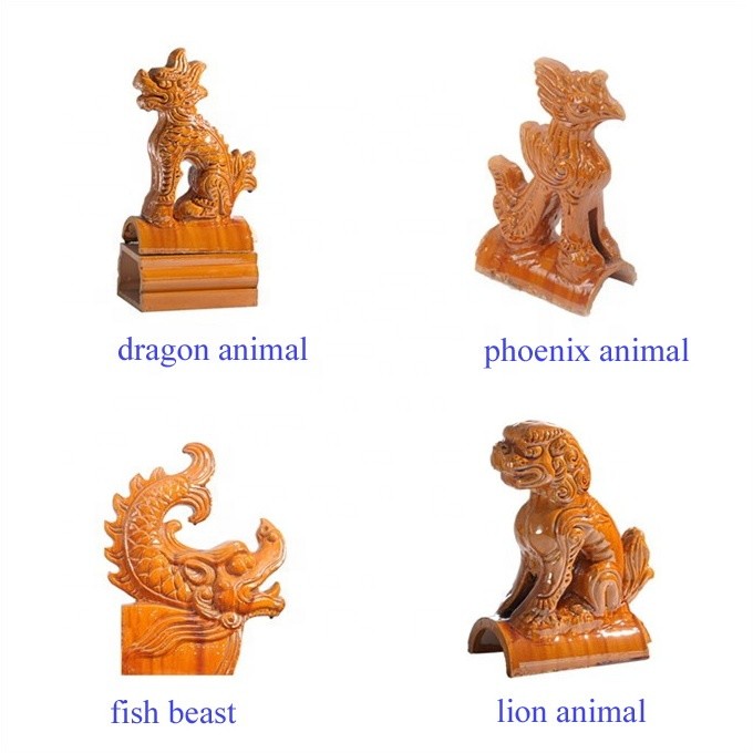 Glazed tiles Chinese decoration temple roof