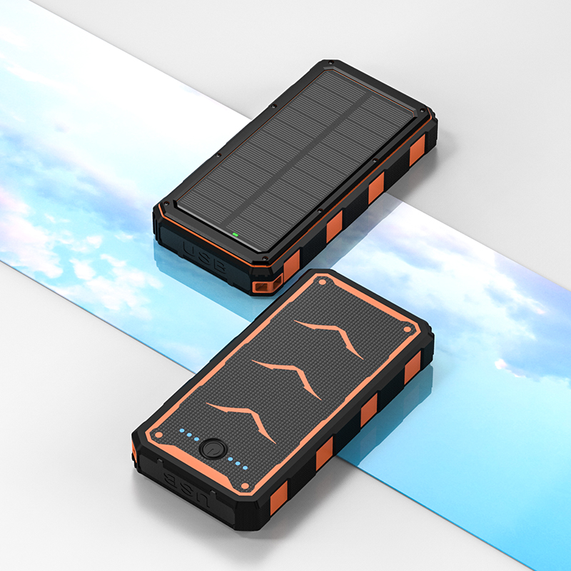 Over-discharging Protection 20000mah Li-Polymer Battery Solar Power Bank for Cell Phones