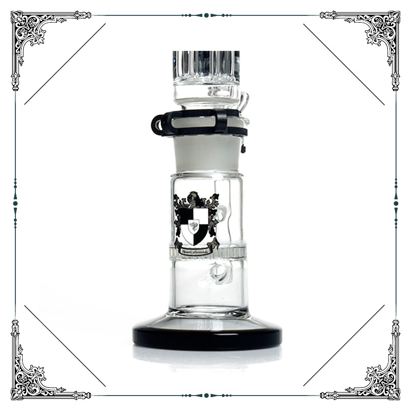 Freezable Coil Honeycomb Glass Water Pipe Reinforced 8 Arm Pillar Perc