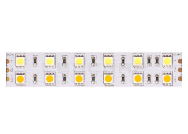 5050 120LEDs/m Warm+White 24V Bi Color LED Strips , Flexible LED Light Strip