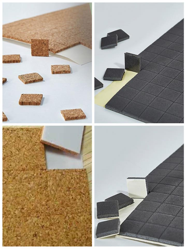 AGM Glass Shipping Separator Adhesive Cork Foam Pad Cork Pad