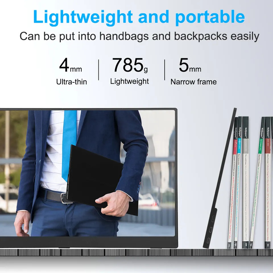 Ultrathin travel Gaming 4k Portable Monitor Touchscreen FHD For Smart Phone