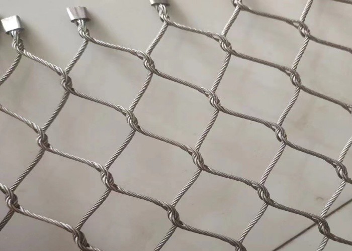 40*40mm Opening Wire Rope Mesh 316L 2.0mm Ferrule Cable Mesh