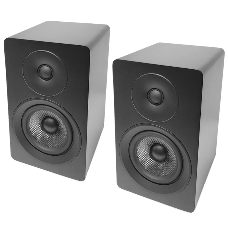 HiFi Passive Bookshelf Speakers 5.25 Inch Woofer 1 Inch Tweeter Solid Wood Cabinet Speakers