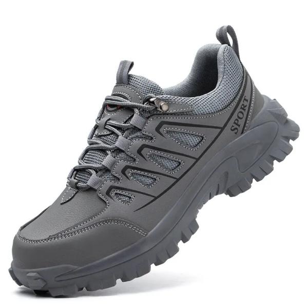 Gray Industrial Safety Shoes Micro Fiber Sport Fashion Safety Shoes Waterproof