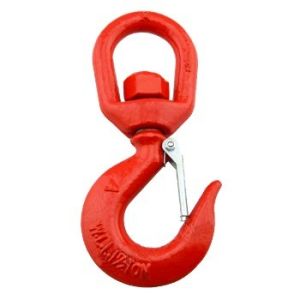 China Plain Finish High Strength Steel Forklift Lifting Hoist Swivel Hook on sale