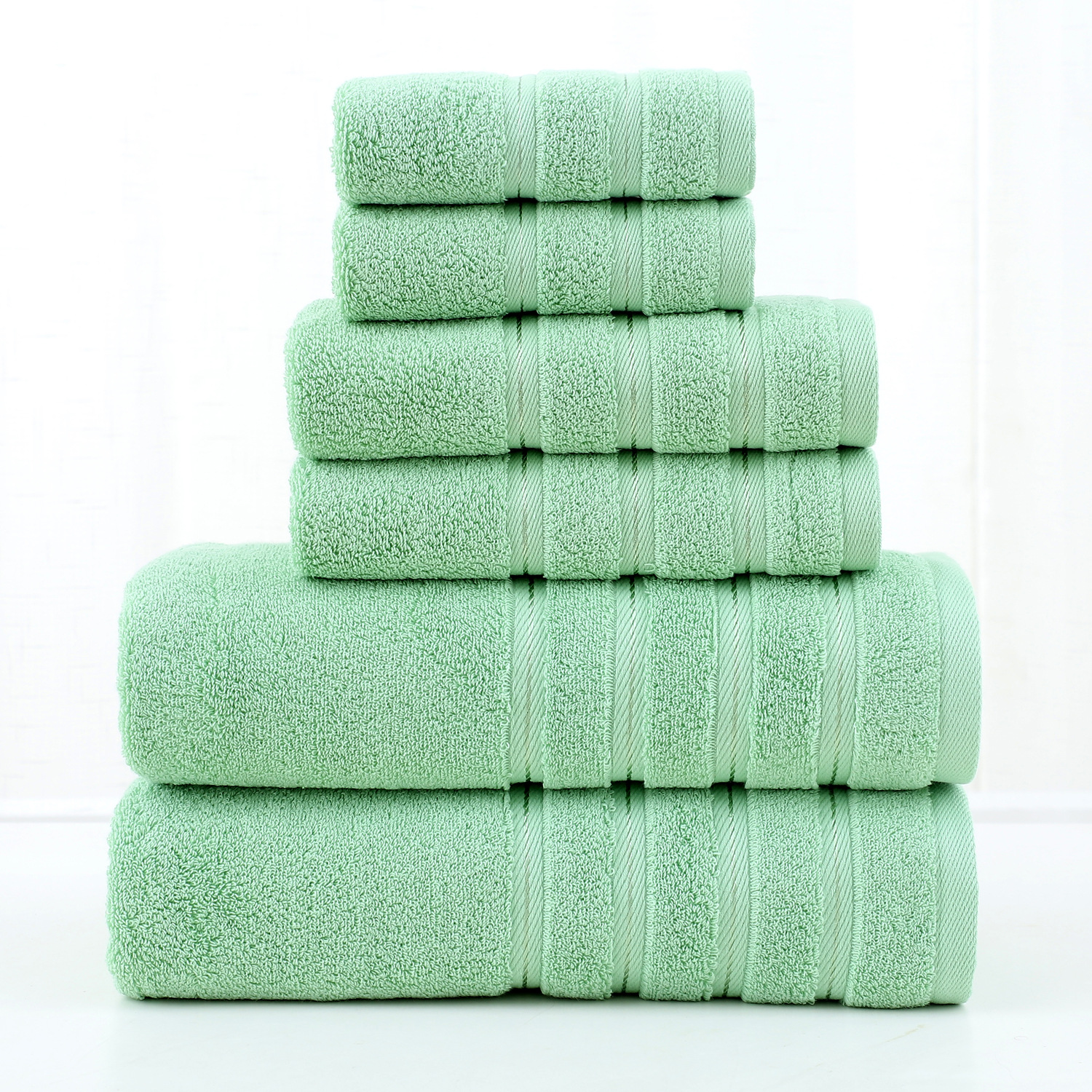 Extra Large Cotton Towel Set for Hotel Home Spa 6 Piece/Set Soft and Luxury Advantage