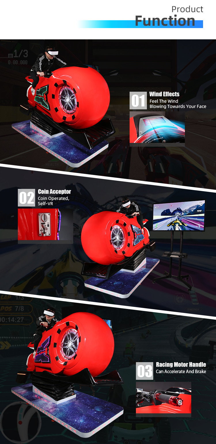 Moto VR Racing Simulator Arcade Motorcycle Gaming Simulator 9D Motion