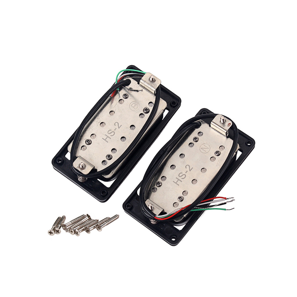 Rosewood Double Coil Humbucker Pickup Adjustable Pole-Piece For LP Electric Guitars